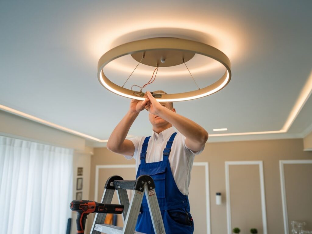 Cena montażu lampy sufitowej